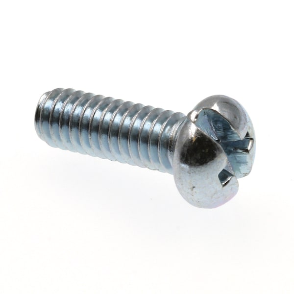 Prime-Line Machine Screw, Round, Phil/Sltd Comb Drive No. 8-32 X 1/2in Zinc Plated Steel 100PK 9003455 - main